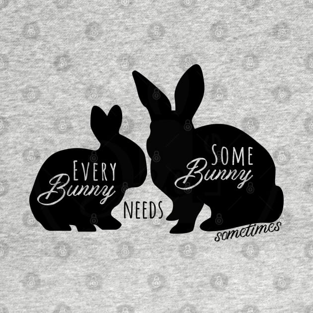 Every Bunny Needs Some Bunny Sometimes - Black by deelirius8